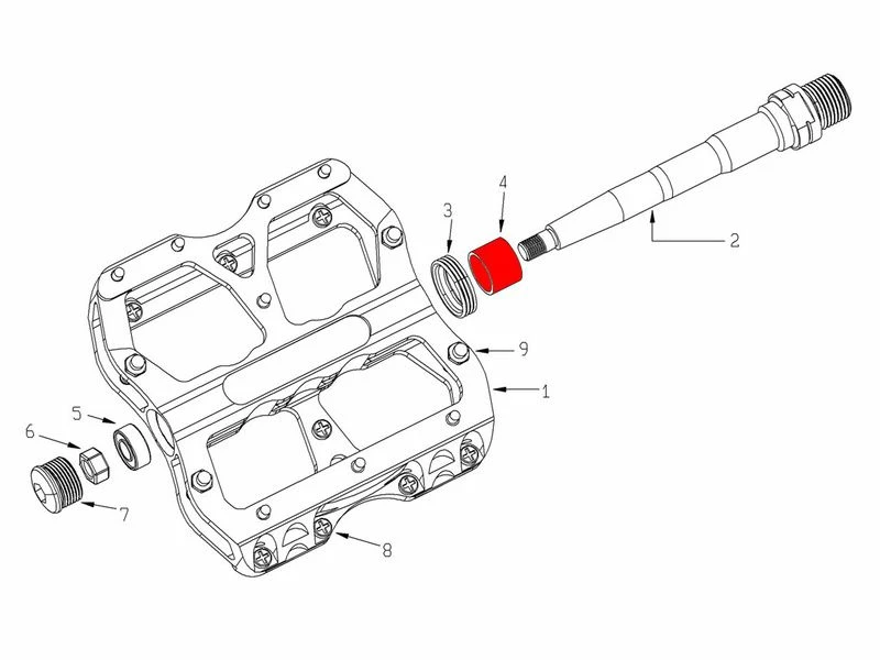 Reverse Components Kit Bagues DU Pour Pédales Escape 3 Reverse Components Kit Bagues DU Pour Pédales Escape