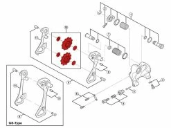Shimano Galets De Dérailleur 11 Vitesses Pour Ultegra R8000 -VTT Soldes Boutique 406716